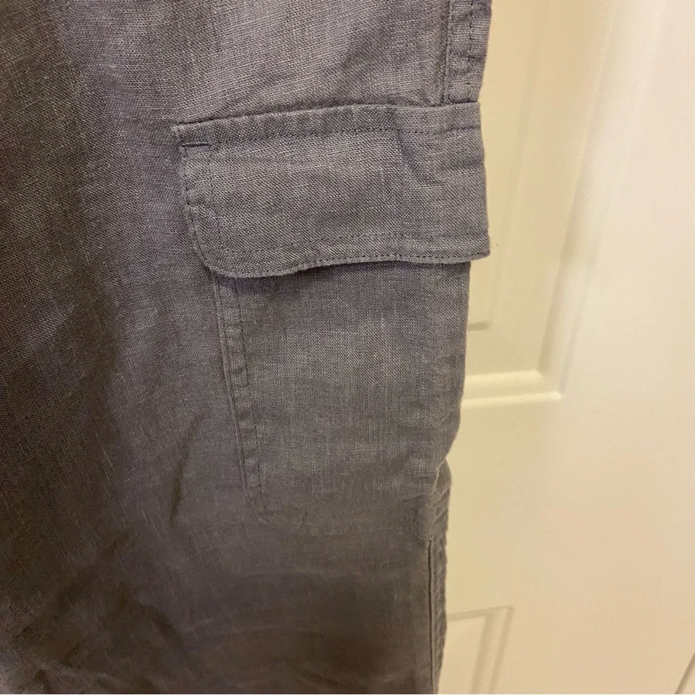 Linen Joggers with Cargo Pockets - Picture 3 of 9